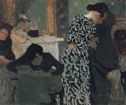 Edouard Vuillard the flowered dress oil on canvas